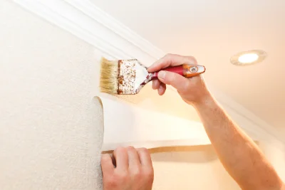 Pose de papier peint à Soccia — revêtements muraux et toiles de verre
